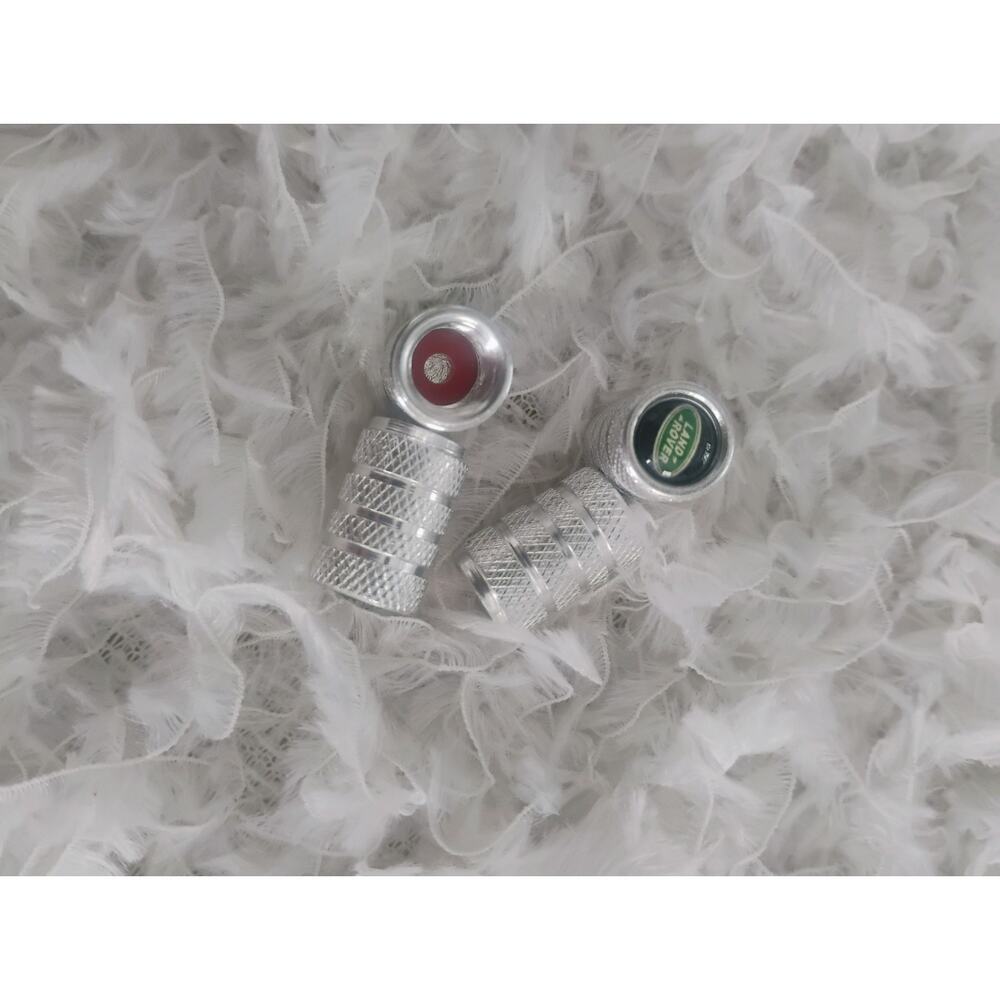 4x Silver Tire Valve Stem Caps for Range Rover Model Aluminum Alloy Leakproof